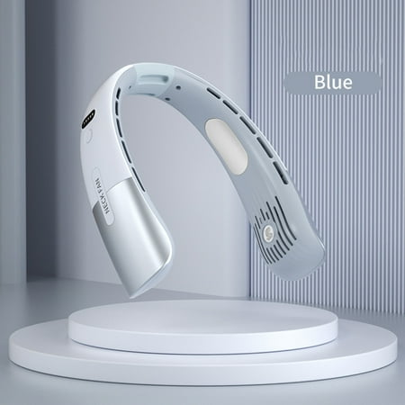 

2023 Summer Savings Clearance! WJSXC Portable Neck-Fan 4000mAh Wearable Personal Fan 360° Adjust Cool Down Hanging Fan Semiconductor Cool Down Portable Neck-Fan 3 Speed Bladeless Neck-Fan Blue