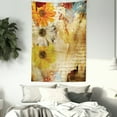 thumbnail image 2 of Grunge Tapestry, Flowers and Lettering Poetry Orange Yellow Daisy Grunge Art with Paint Splashes Graphic, Wall Hanging for Bedroom Living Room Dorm Decor, 40W X 60L Inches, Multi, by Ambesonne, 2 of 5