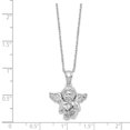 thumbnail image 2 of Primal Silver Sterling Silver Cubic Zirconia April Birthstone Angel Ash Holder 18-inch Cable Chain Necklace, 2 of 4