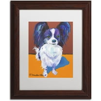 Trademark Fine Art "Nik" Canvas Art by Pat Saunders-White, White Matte, Wood Frame