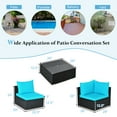 thumbnail image 2 of Costway 7PCS Patio Wicker Sofa Set Sectional Conversation Furniture Set Garden Turquoise, 2 of 12