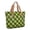 Green and Black Checkered Pattern, variant on Blue and Black Checkered Pattern Large Tote Bag for Women, Polyester Roomy Carryall with Pockets and Zipper, Lightweight Gifts Ideas for Women Men