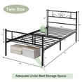 thumbnail image 4 of Costway Twin Metal Platform Bed Frame with Headboard and Footboard No Box Spring Needed, 4 of 9