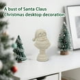 thumbnail image 4 of FYHALE Santa Bust Sculptures Christmas Tabletop Decor, White Santa Claus Head Statue Resin Figurine Christmas Home Ornament for Tabletop Bookshelf Bedroom Office, 4 of 7