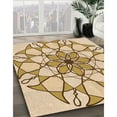 thumbnail image 3 of Ahgly Company Machine Washable Indoor Round Transitional Khaki Gold Area Rugs, 7' Round, 3 of 7