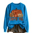 thumbnail image 5 of Rggeeun Crew Neck Sweatshirts Women Pumpkin Pattern Plus Size Loose Long Sleeve Soft Relaxed Fit for Halloween Training Simple Tops,Blue,L, 5 of 5