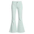 thumbnail image 6 of OOOUM Girls High Waisted Flare Jeans Bell Bottom Denim Pants Stretch Trousers with Pockets , 13-14 Years, 6 of 7