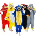 thumbnail image 2 of Favofans Animal Kigurumi Adults Kids Women Red Blue Onesies Pajamas Halloween Costumes Cosplay Jumpsuit Christmas Gift XXL, 2 of 4