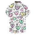 thumbnail image 2 of Ceisia Fashion Unisex Men Women Casual Short Sleeve Printed Turndown Collar Button Gift Shirt, 2 of 6