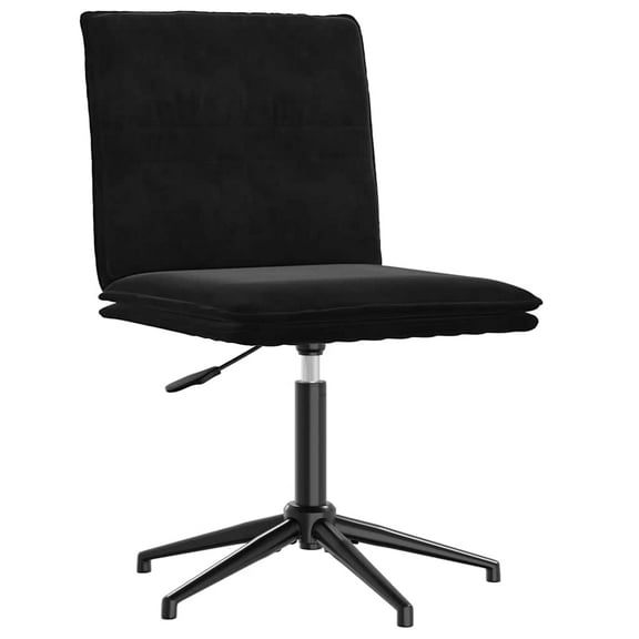 vidaXL Dining Chair Black Velvet (100% polyester), Plywood, Metal Medium