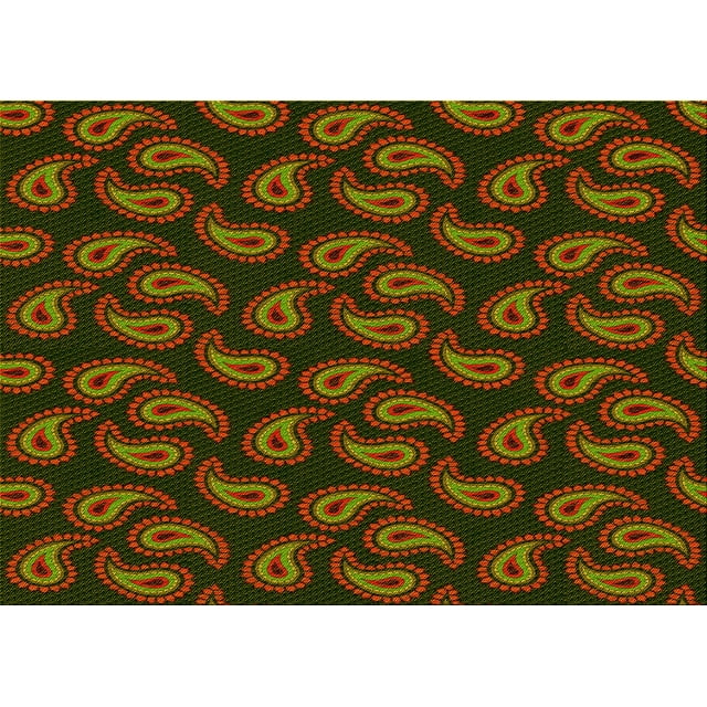 Ahgly Tapis Rectangulaire Lavable en Machine Intérieur Transitionnel Vert Olive, 5 Pieds x 8 Pieds