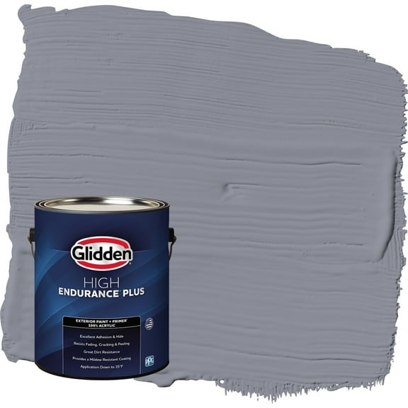 Glidden HEP Flannel Pajamas / Grey Semi-Gloss Exterior Paint with Primer, 1 Gallon