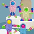 thumbnail image 3 of Space Robot Fidget Toys Chain Spinner Toy For Kids Push Bubble Stress Children Hand Spinner Antistress Chain Rotating Gifts, 3 of 5