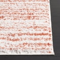 thumbnail image 3 of SAFAVIEH Rumi Barrett Striped Polyester Shag Area Rug, Rust/Ivory, 4' x 6', 3 of 7