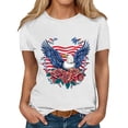 thumbnail image 4 of American Flag Shirts for Women 4th of July T-Shirt Graphic Patriot Tee USA Flag Shirt Tops, 4 of 5