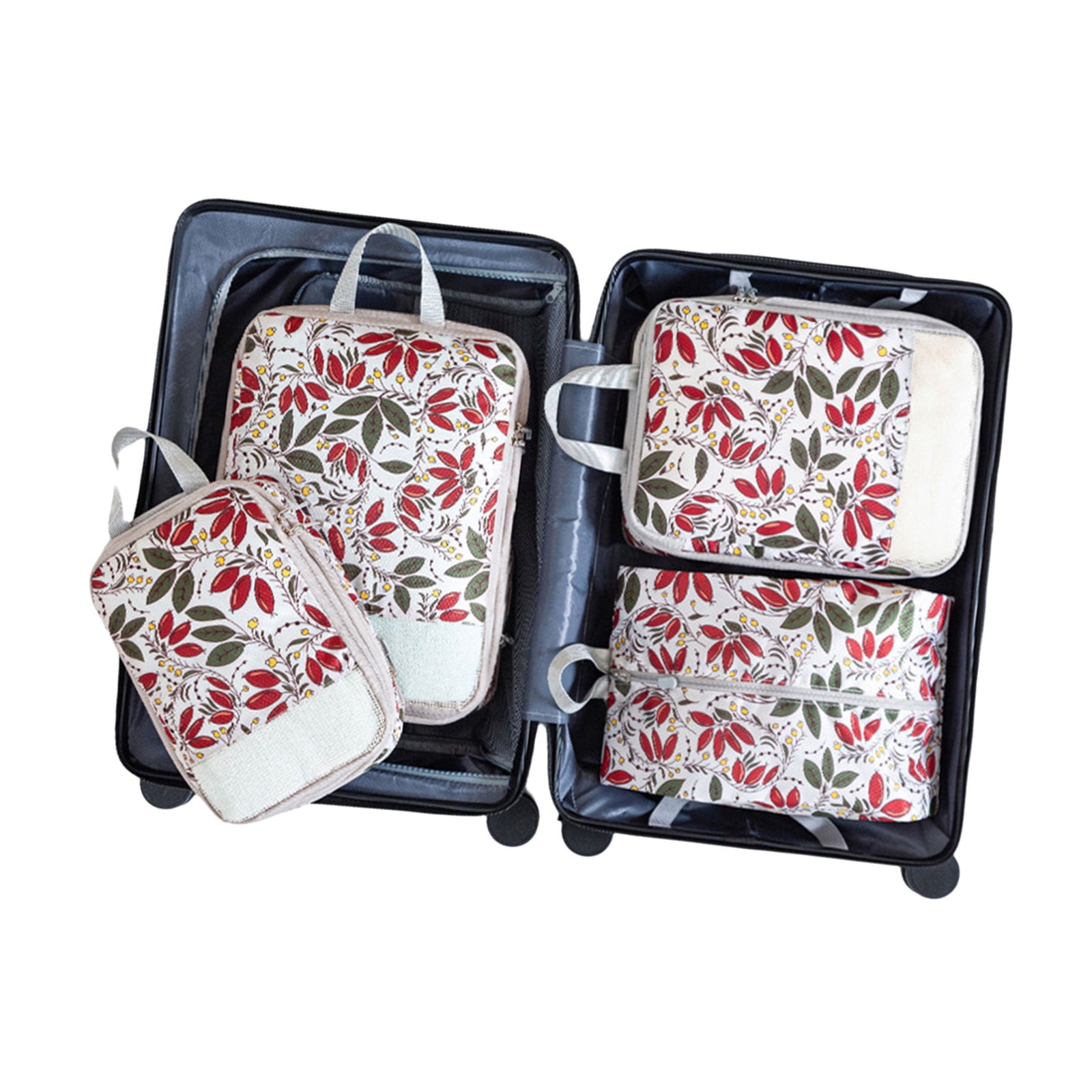 Set of 4 Travel Organizers Packing Bags Stylish Printing Travel Organizers Cubes For Clothes And Accessories