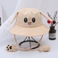 thumbnail image 1 of Sombrero de pescador con sombrilla móvil de algodón para niños, sombrero de conejo Pikachu, sombrero para padres e hijos, sombrero de tela para atracciones turísticas, 1 of 4
