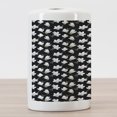 thumbnail image 3 of Magnolia Ceramic Toothbrush Holder, Hand Drawn Countryside Flowers Blossoming Nature on Dark Background, Decorative Versatile Countertop for Bathroom, 4.5" X 2.7", Green Black and White, 3 of 4