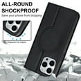 thumbnail image 6 of Allytech Case for iPhone 14 Pro Max Compatible with MagSafe Wireless Charging, Shockproof Full Protective Flip Folio Wallet Case with RFID Blocking Card Slots PU Leather Stand Magnetic Cover, Black, 6 of 10