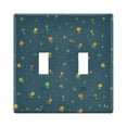 thumbnail image 2 of 3 Gang Light Switch Cover Plate Little Flower and Grass Wall Plate Decorate Electrical Outlet Cover Plates 4.56”x4.48”, 2 of 8