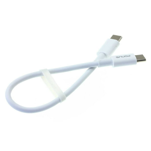 PD Fast Charge Short USB-C Cable for Galaxy S21 FE 5G - Cord Power Wire Wire Type-C to Type-C Sync White Compatible With Samsung Galaxy S21 FE 5G