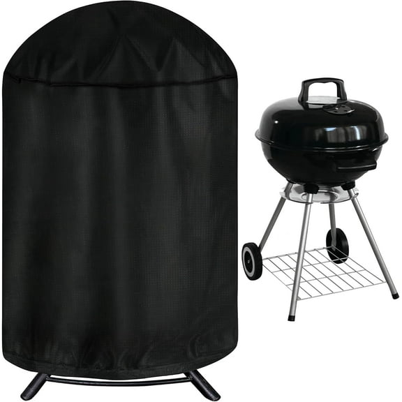 iCOVER Round Grill Cover, 29" Dia x 38" H Dome Smoker Cover, Waterproof Charcoal Kettle Grill Cover, UV Resistant BBQ Cover, Outdoor Barbecue Cover for Char-Broil, Brinkmann and More
