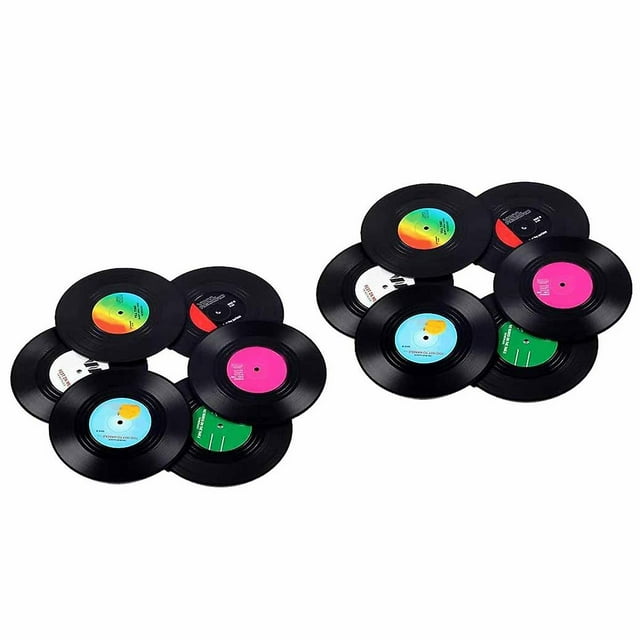 Posavasos para bebidas YEJLMXG decoración retro colorida juego de 12