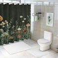 thumbnail image 7 of Autua Mushroom Flowers Forest Bathroom Décor Set with Hooks 69"x72, 7 of 7