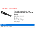 thumbnail image 2 of Front Right Suspension Air Strut - Compatible with 2005 - 2011 Audi A6 Quattro 2006 2007 2008 2009 2010, 2 of 2