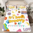 thumbnail image 2 of Homewish Cute Floral Mushroom Twin Sheet Sets,Colorful Rustic Floral Twin Fitted Sheet,White Orange Purple Flat Sheet For Girl Teens,Microfiber Bedroom Decor,3-Piece, 2 of 7