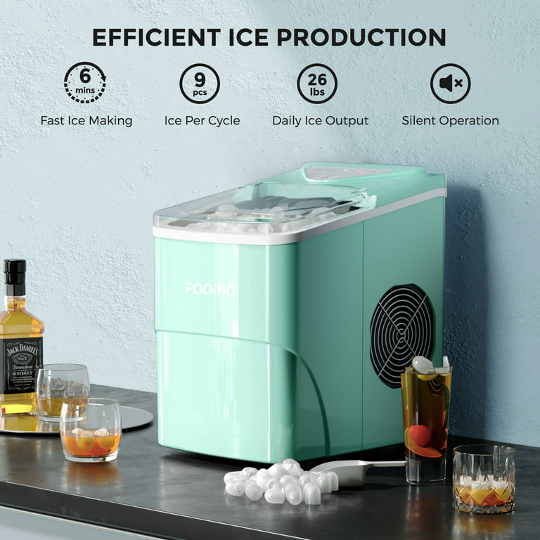Dropship Quick Cube Ice Machine, 26lbs/24hrs Portable Countertop