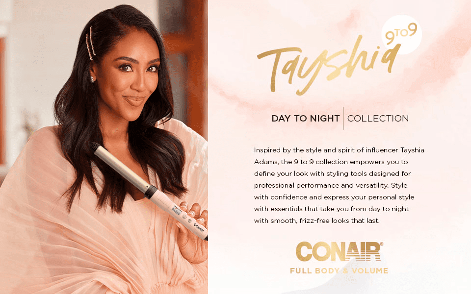 Tayshia by Conair 1" and 3/8" Barrel Size Interchangeable Clipless Curling Wand Barrel Size