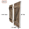 thumbnail image 5 of BARNWOODUSA Decorative Shutters Set of 2 Rustic Farmhouse Window Shutters with Traditional Barn Look Z Pattern Made from Reclaimed Wood Interior Country Style Decor Weathered Gray, 5 of 11