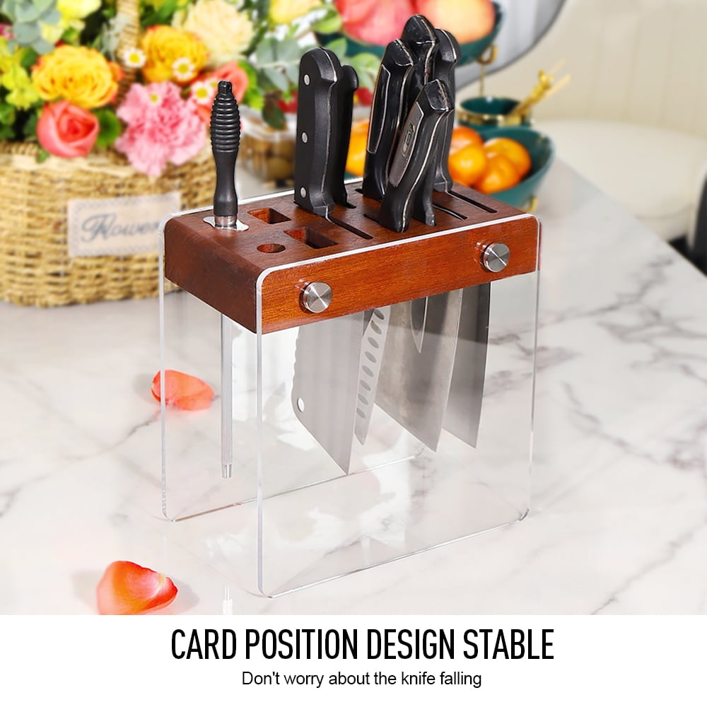 23 Slot Clear Knife Block Without Knives,Kitchen Knife Holder Organizer  Stand - Yahoo Shopping