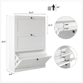 thumbnail image 4 of RichYa White Shoe Cabinet with 3 Flip Drawers for Entryway, Shoe Storage Cabinet Shoe Rack for Hallway, Living Room,Bedroom, 4 of 9