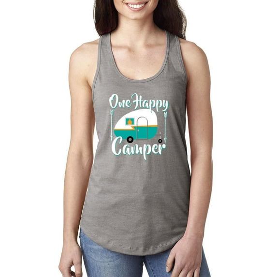 Normal is Boring - Women's Racerback Tank Top, up to Women Size 2XL - One Happy Camper