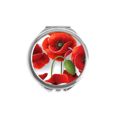 thumbnail image 1 of Red Flowers Painting Corn Petals Fruit Hand Compact Mirror Round Portable Pocket Glass, 1 of 3