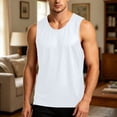 thumbnail image 2 of Tranfacy Men Summer Pajamas Mesh Sleeveless Tank Breathable Daily Gym Running Basketball Loungewear Top, 2 of 5