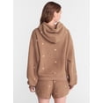 thumbnail image 3 of No Boundaries Cozy Teddy Hoodie, Women’s XS-2X, 3 of 5