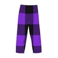 thumbnail image 5 of Disketp Purple Buffalo Plaid Men'S Pajama Pants - Ultra Soft Fleece Sleep And Lounge Pants (Size: S-Xxl), 5 of 9