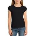 thumbnail image 4 of Diufon Girls Short Sleeve Shirts Summer Casual Cute Crewneck Tee Tops Soft Solid Color Trendy Loose Blouse, 4 of 9