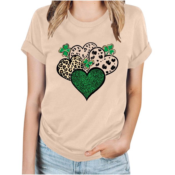 Camisetas de Manga Corta para las Mujeres de Moda Imprimir Cuello Redondo Camiseta, Mezcla de Poliéster Ligero para Primavera Verano Otoño