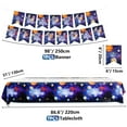 thumbnail image 3 of Outer Space Party Supplies - Solar System Galaxy Planet Theme Happy Birthday Banner, Plates, Napkins, Cup, Straws, Knives, Fork, Spoon and Tablecloth for Boys Party Decorations, Serves 20 Guests, 3 of 7