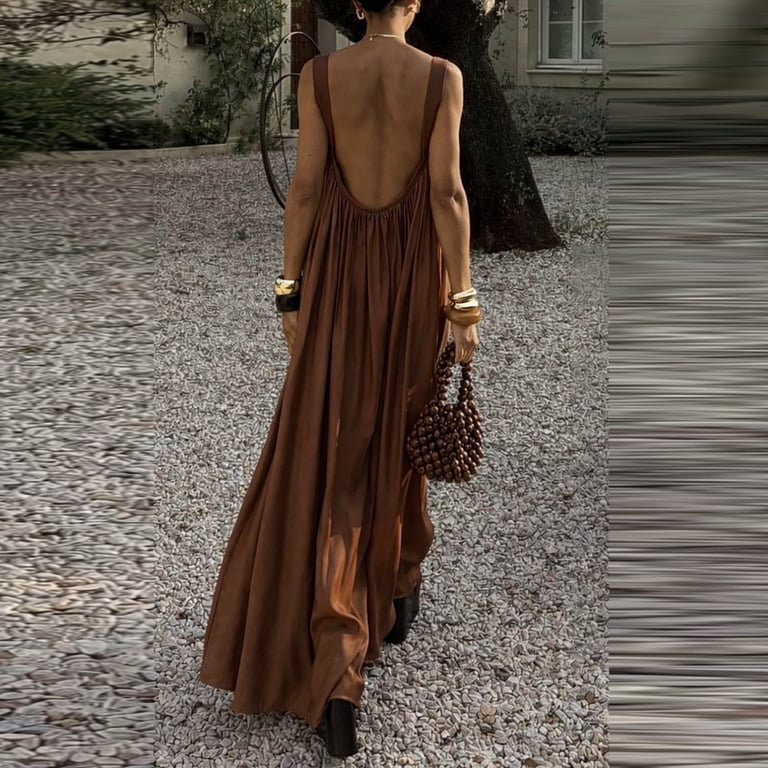 backless satin halter dress Ever-Pretty Backless Chiffon Bridesmaid Dress with Ruffles Sleeve ̈C Elegant, Lightweight, Perfect for Weddings