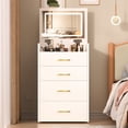 thumbnail image 2 of Vanity with Flip-top Mirror and Hidden Storage Space / Great Storage for Bedroom Skincare, 2 of 5