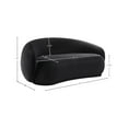 thumbnail image 3 of Meridian Furniture Emery Black Velvet Loveseat, 3 of 8