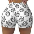 thumbnail image 2 of Picia Black Squirrel Printed Workout Shorts for Women Seamless Scrunch Butt Lifting High Waisted Yoga Gym Booty Running Moisture-wicking Short Pants-XX-Large, 2 of 9