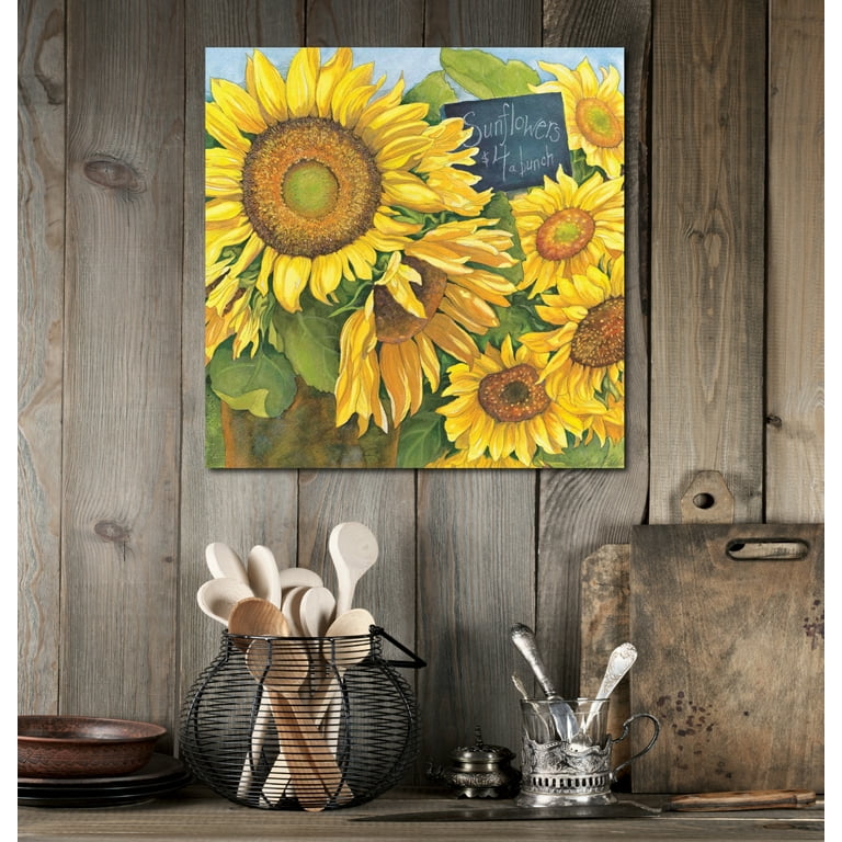 Courtside Market Sunflowers Gallery Wrapped Canvas Wall Art 16x16