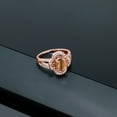 thumbnail image 4 of Gem Stone King 1.62 Ct Oval Brown Tiger Eye 18K Rose Gold Plated Silver Ring (Size 6), 4 of 4