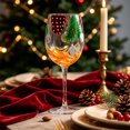 thumbnail image 3 of OCCOA Colorful Painted Christmas Wine Glass Festive Stemware Gift Boxed Art Goblet for Party Home Table Decor Gift Xmas Present, C, 3 of 6